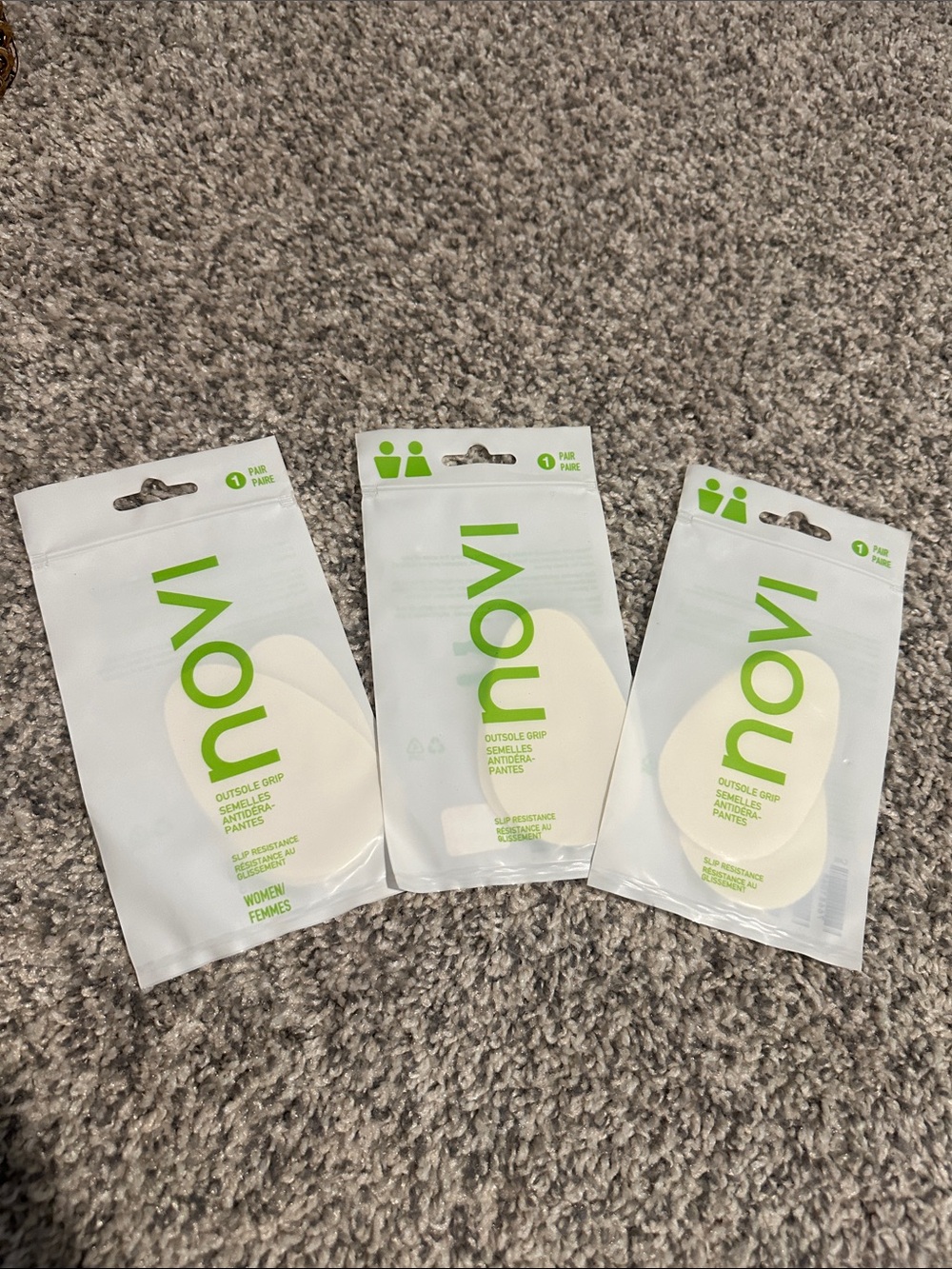 Novi White Outsole Grip Pads - Stick-On Traction